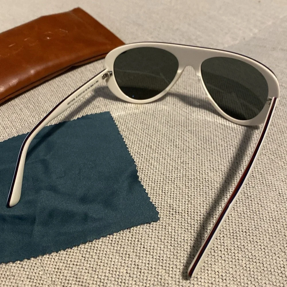 Vallon x Wayne Wong Ski Aviators Sunglasses in White